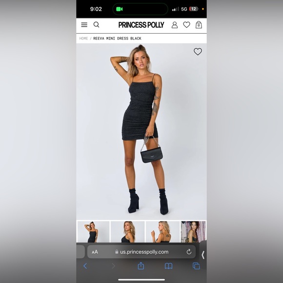 Princess Polly | Dresses | Princess Polly Black Sparkly Mini Dress Size |  Poshmark